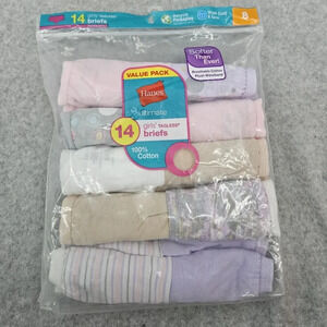 Hanes Girls' Tagless Briefs Multicolor 10 Pairs‎ Size 8